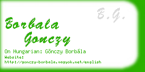 borbala gonczy business card