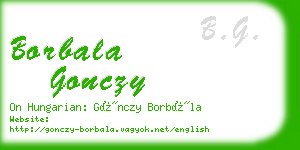 borbala gonczy business card